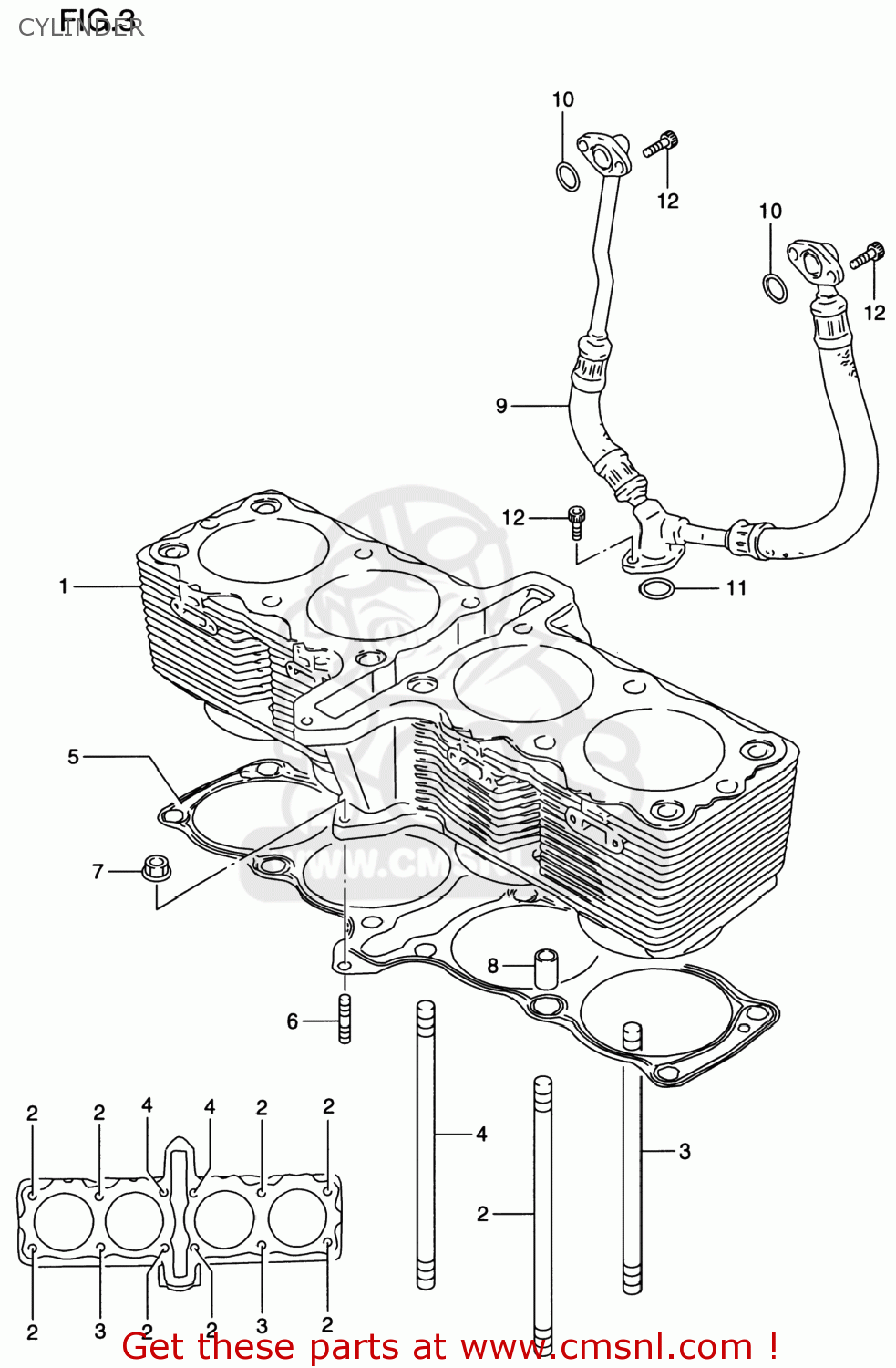 CYLINDER GSF1200S BANDIT 1997 (V) USA (E03)