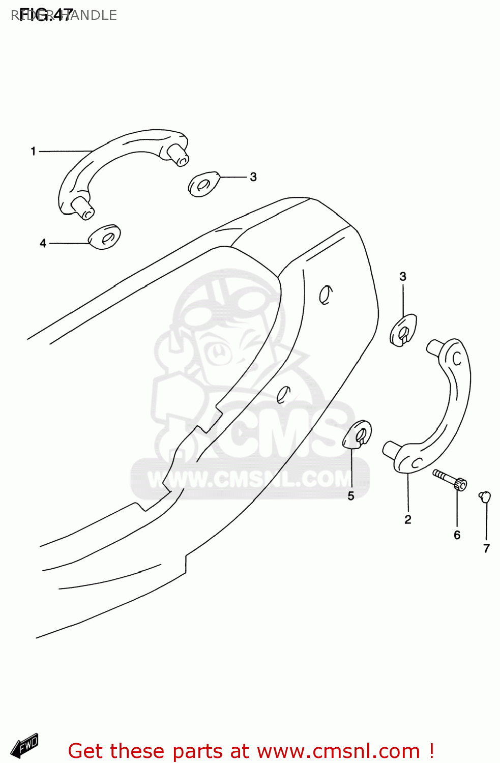 RIDER HANDLE GSF1200S BANDIT 1997 (V) USA (E03)