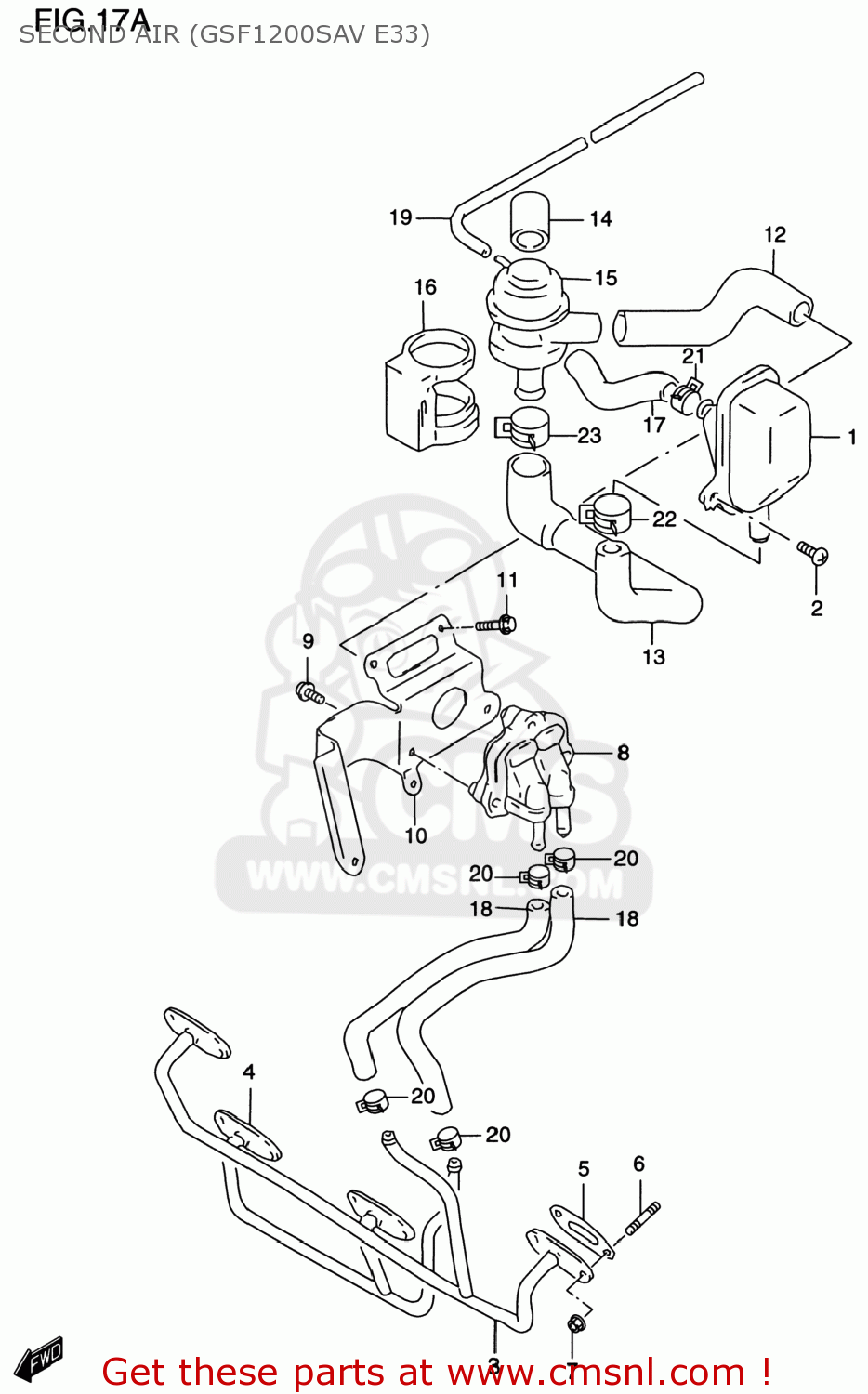 SECOND AIR (GSF1200SAV E33) GSF1200S BANDIT 1997 (V) USA (E03)