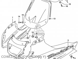 COWLING BODY (MODEL Y) - GSF1200S BANDIT 1997 (V) USA (E03)