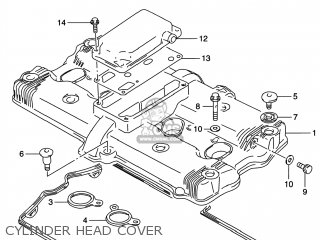 CYLINDER HEAD COVER - GSF1200S BANDIT 1997 (V) USA (E03)