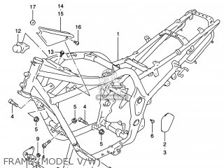 FRAME (MODEL V/W) - GSF1200S BANDIT 1997 (V) USA (E03)