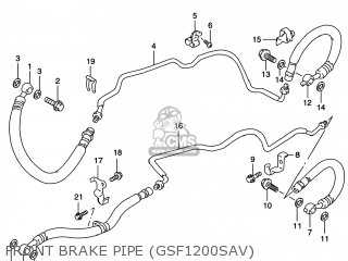 FRONT BRAKE PIPE (GSF1200SAV) - GSF1200S BANDIT 1997 (V) USA (E03)