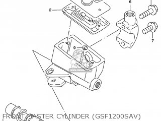 FRONT MASTER CYLINDER (GSF1200SAV) - GSF1200S BANDIT 1997 (V) USA (E03)