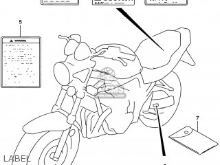 LABEL - GSF1200S BANDIT 1997 (V) USA (E03)