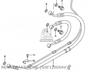 REAR BRAKE HOSE (GSF1200SAV) - GSF1200S BANDIT 1997 (V) USA (E03)