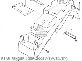 REAR FENDER (GSF1200SV/SW/SX/SY) - GSF1200S BANDIT 1997 (V) USA (E03)