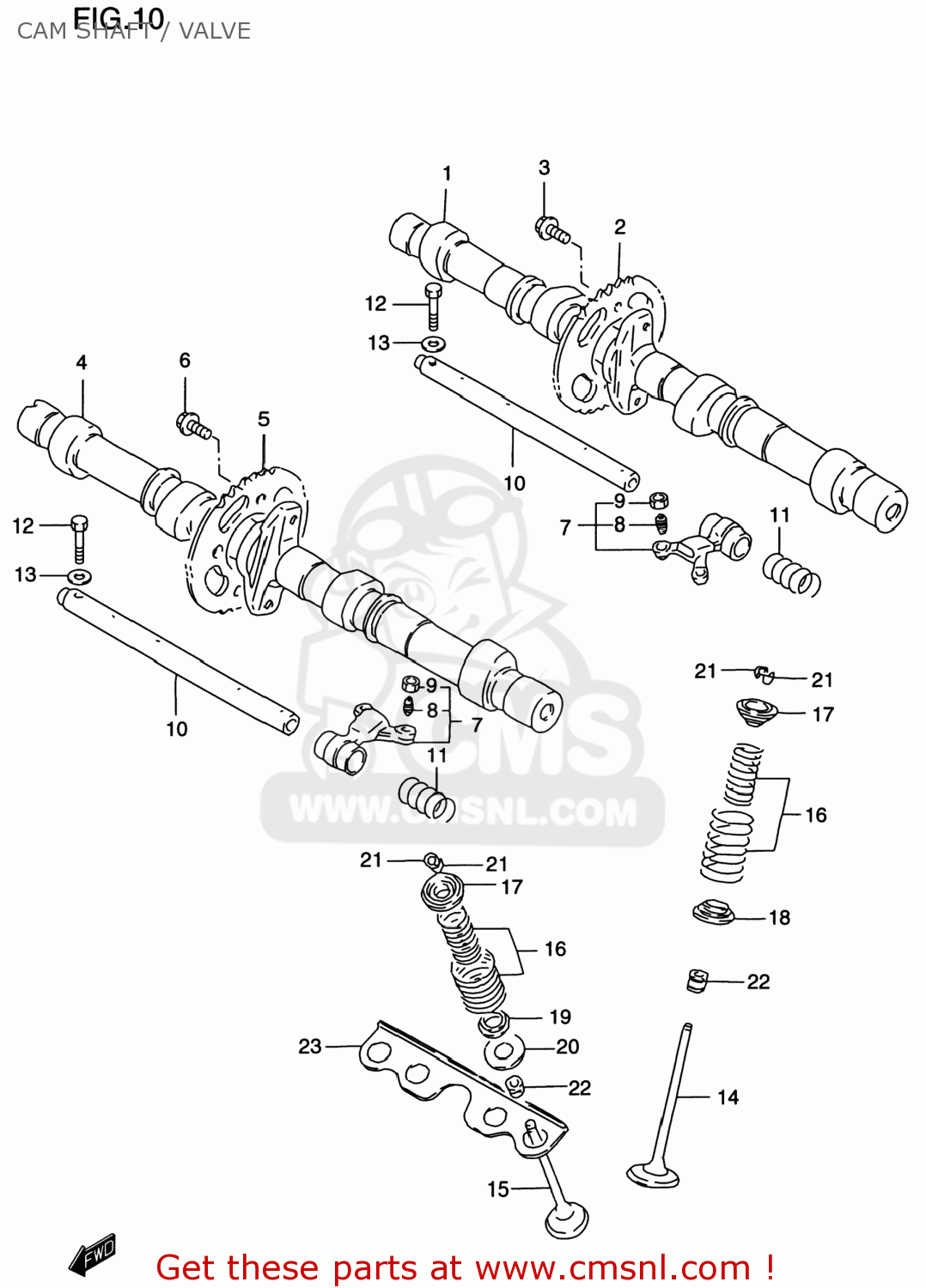 CAM SHAFT / VALVE GSF1200S BANDIT 1998 (W) USA (E03)