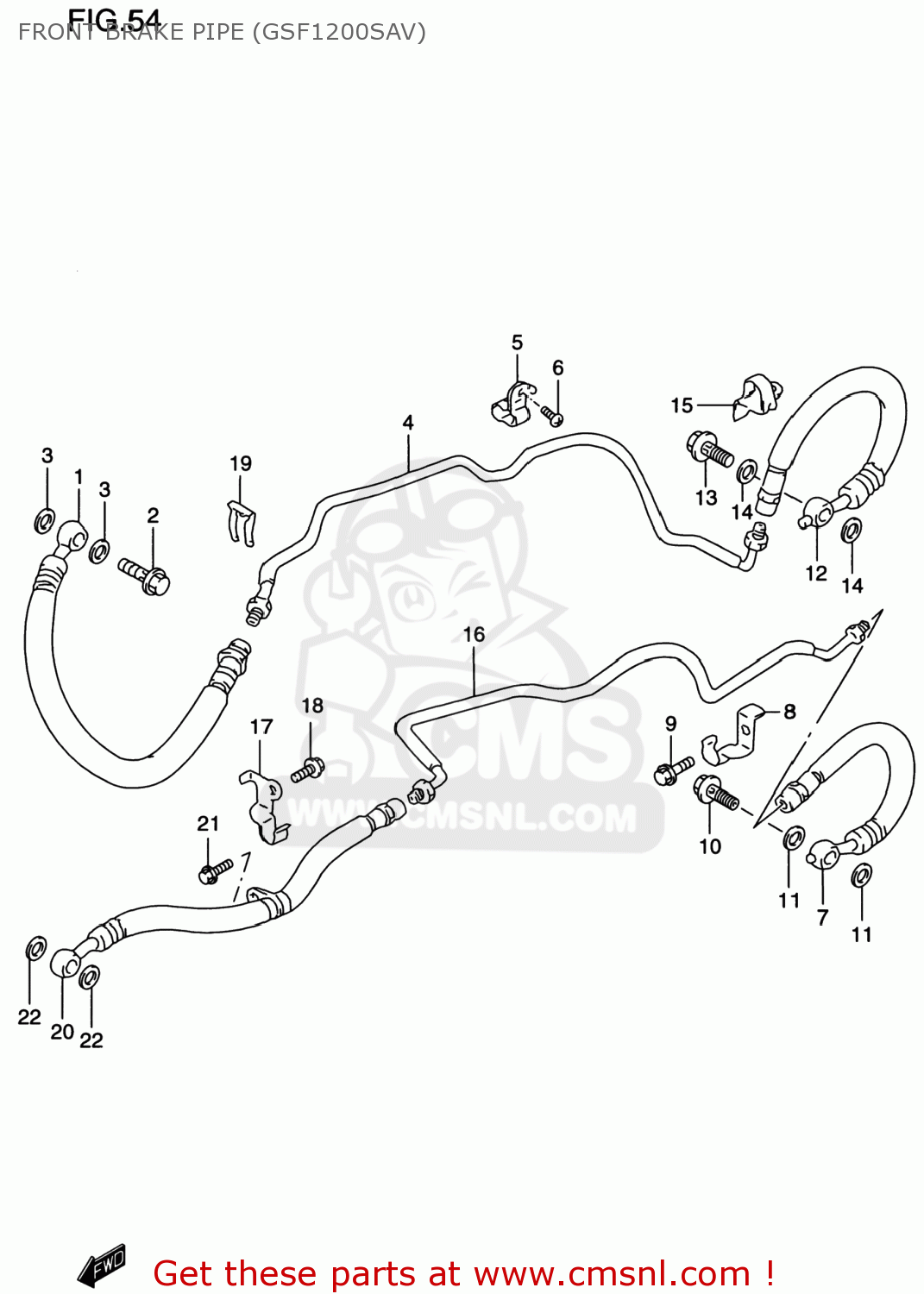 FRONT BRAKE PIPE (GSF1200SAV) GSF1200S BANDIT 1998 (W) USA (E03)