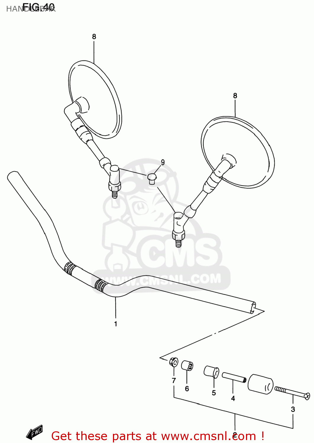 HANDLEBAR GSF1200S BANDIT 1998 (W) USA (E03)