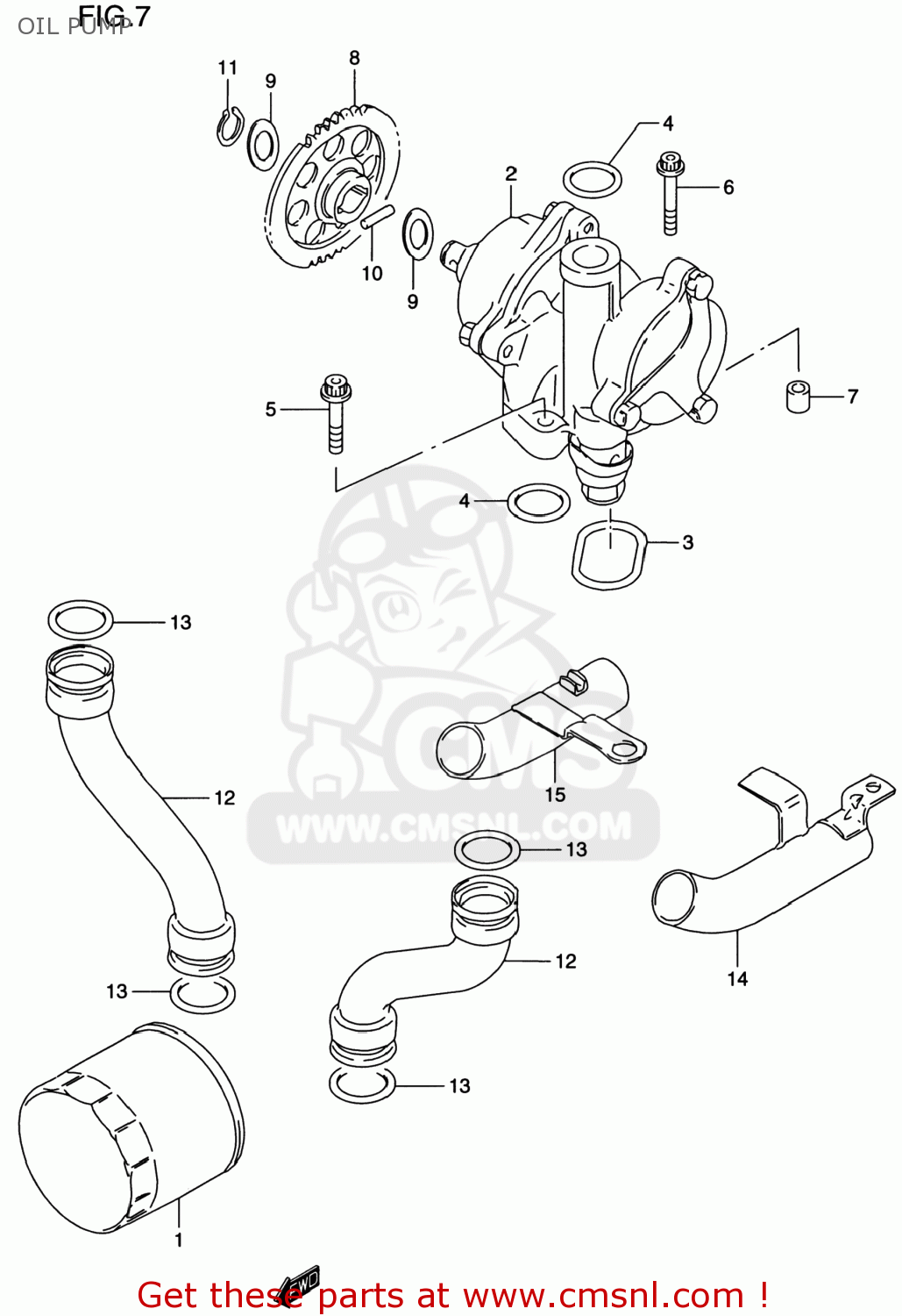 OIL PUMP GSF1200S BANDIT 1998 (W) USA (E03)