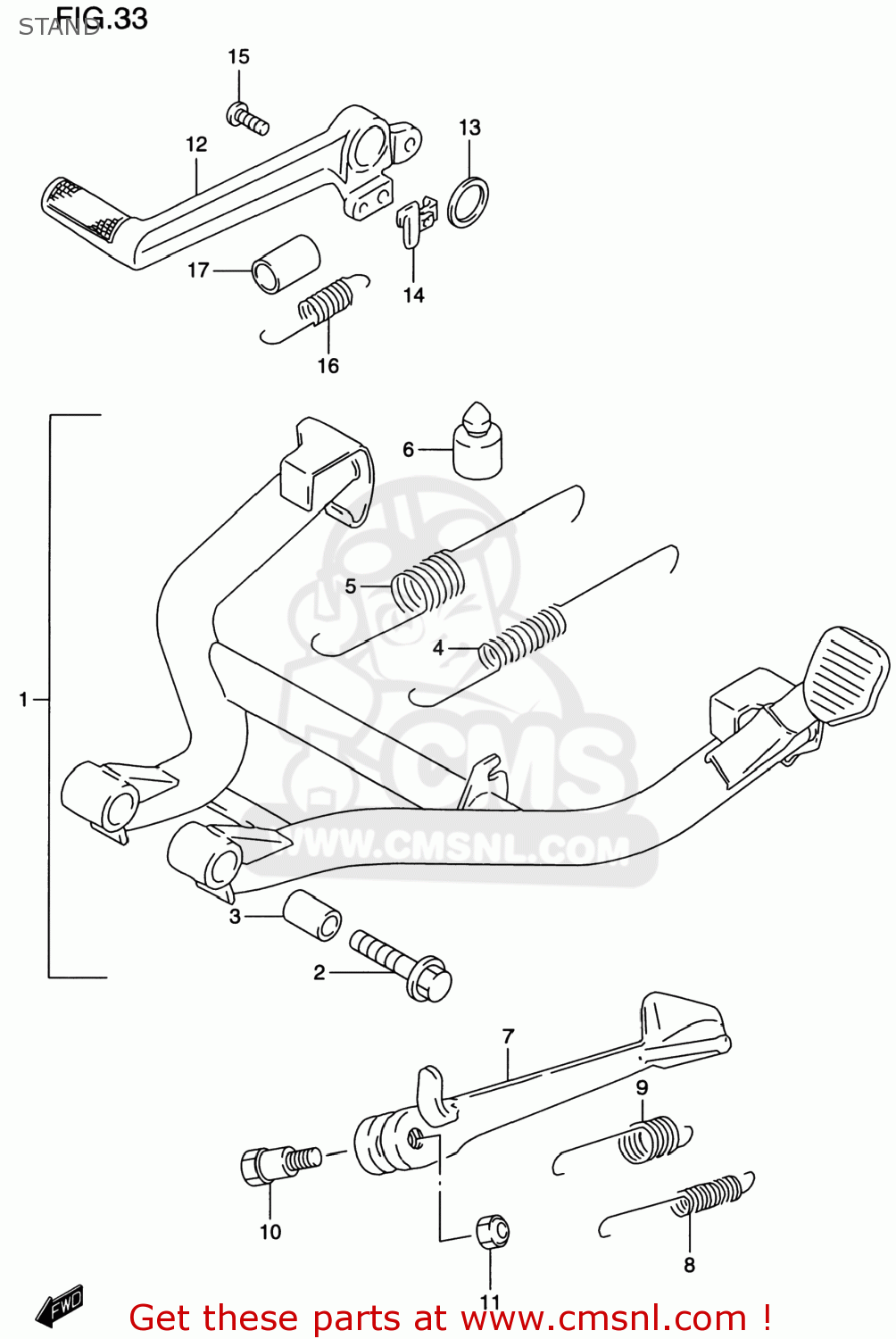 STAND GSF1200S BANDIT 1998 (W) USA (E03)