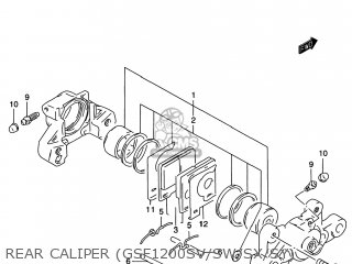 REAR CALIPER (GSF1200SV/SW/SX/SY) - GSF1200S BANDIT 1998 (W) USA (E03)