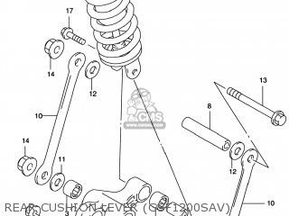 REAR CUSHION LEVER (GSF1200SAV) - GSF1200S BANDIT 1998 (W) USA (E03)