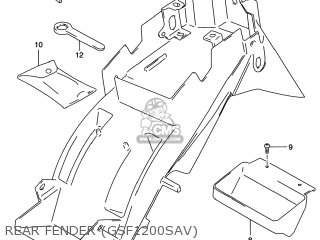 REAR FENDER (GSF1200SAV) - GSF1200S BANDIT 1998 (W) USA (E03)