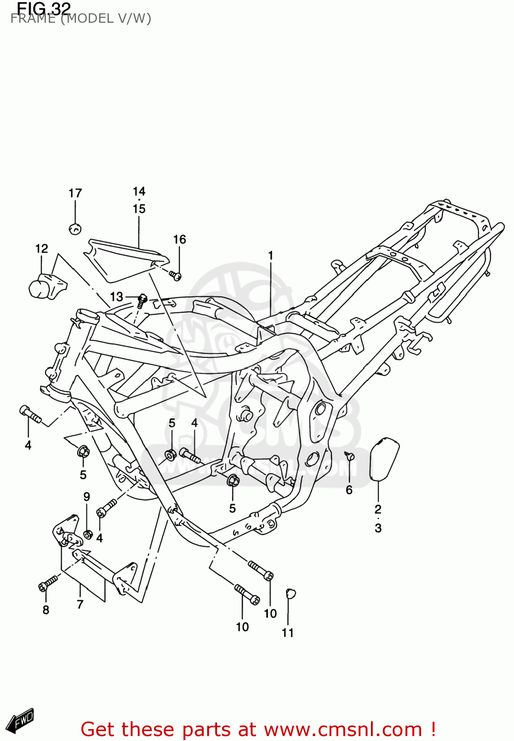 FRAME (MODEL V/W) GSF1200S BANDIT 1999 (X) USA (E03)