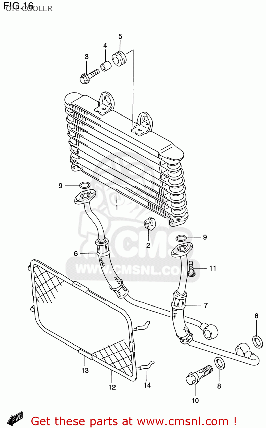 OIL COOLER GSF1200S BANDIT 1999 (X) USA (E03)