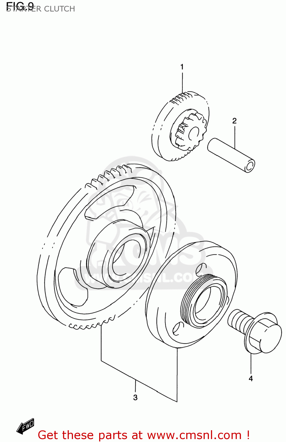 STARTER CLUTCH GSF1200S BANDIT 1999 (X) USA (E03)