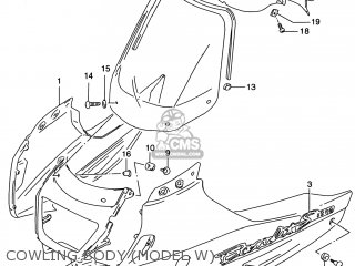 COWLING BODY (MODEL W) - GSF1200S BANDIT 1999 (X) USA (E03)