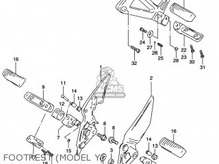 FOOTREST (MODEL Y) - GSF1200S BANDIT 1999 (X) USA (E03)