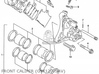 FRONT CALIPER (GSF1200SAV) - GSF1200S BANDIT 1999 (X) USA (E03)