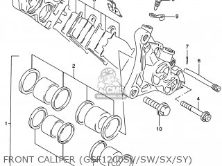 FRONT CALIPER (GSF1200SV/SW/SX/SY) - GSF1200S BANDIT 1999 (X) USA (E03)