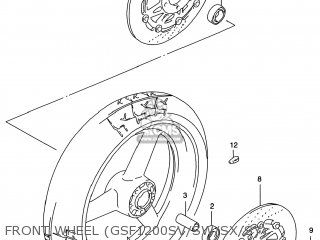 FRONT WHEEL (GSF1200SV/SW/SX/SY) - GSF1200S BANDIT 1999 (X) USA (E03)