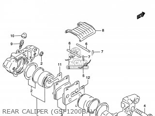 REAR CALIPER (GSF1200SAV) - GSF1200S BANDIT 1999 (X) USA (E03)