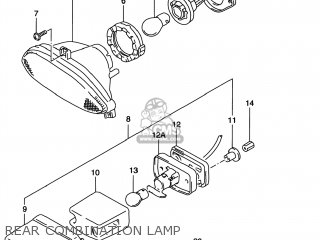 REAR COMBINATION LAMP - GSF1200S BANDIT 1999 (X) USA (E03)