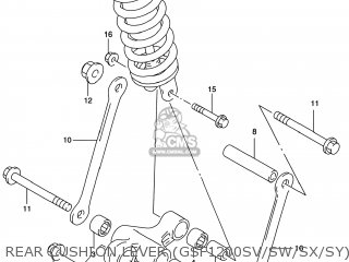REAR CUSHION LEVER (GSF1200SV/SW/SX/SY) - GSF1200S BANDIT 1999 (X) USA (E03)
