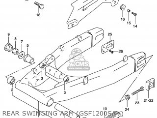 REAR SWINGING ARM (GSF1200SAV) - GSF1200S BANDIT 1999 (X) USA (E03)