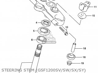 STEERING STEM (GSF1200SV/SW/SX/SY) - GSF1200S BANDIT 1999 (X) USA (E03)