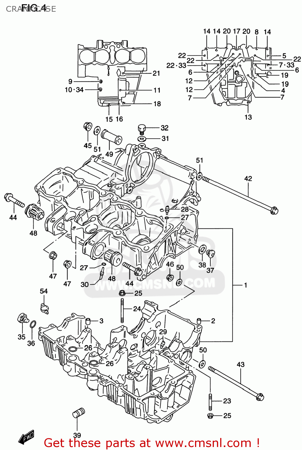 CRANKCASE GSF1200S BANDIT 2000 (Y) USA (E03)