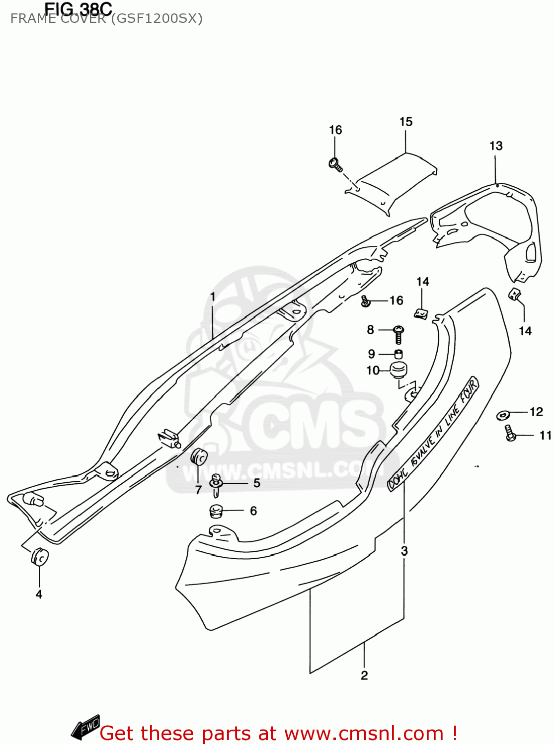 FRAME COVER (GSF1200SX) GSF1200S BANDIT 2000 (Y) USA (E03)