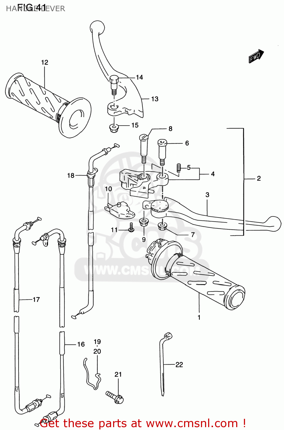 HANDLE LEVER GSF1200S BANDIT 2000 (Y) USA (E03)