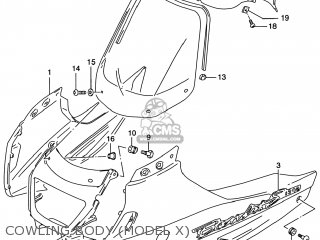 COWLING BODY (MODEL X) - GSF1200S BANDIT 2000 (Y) USA (E03)