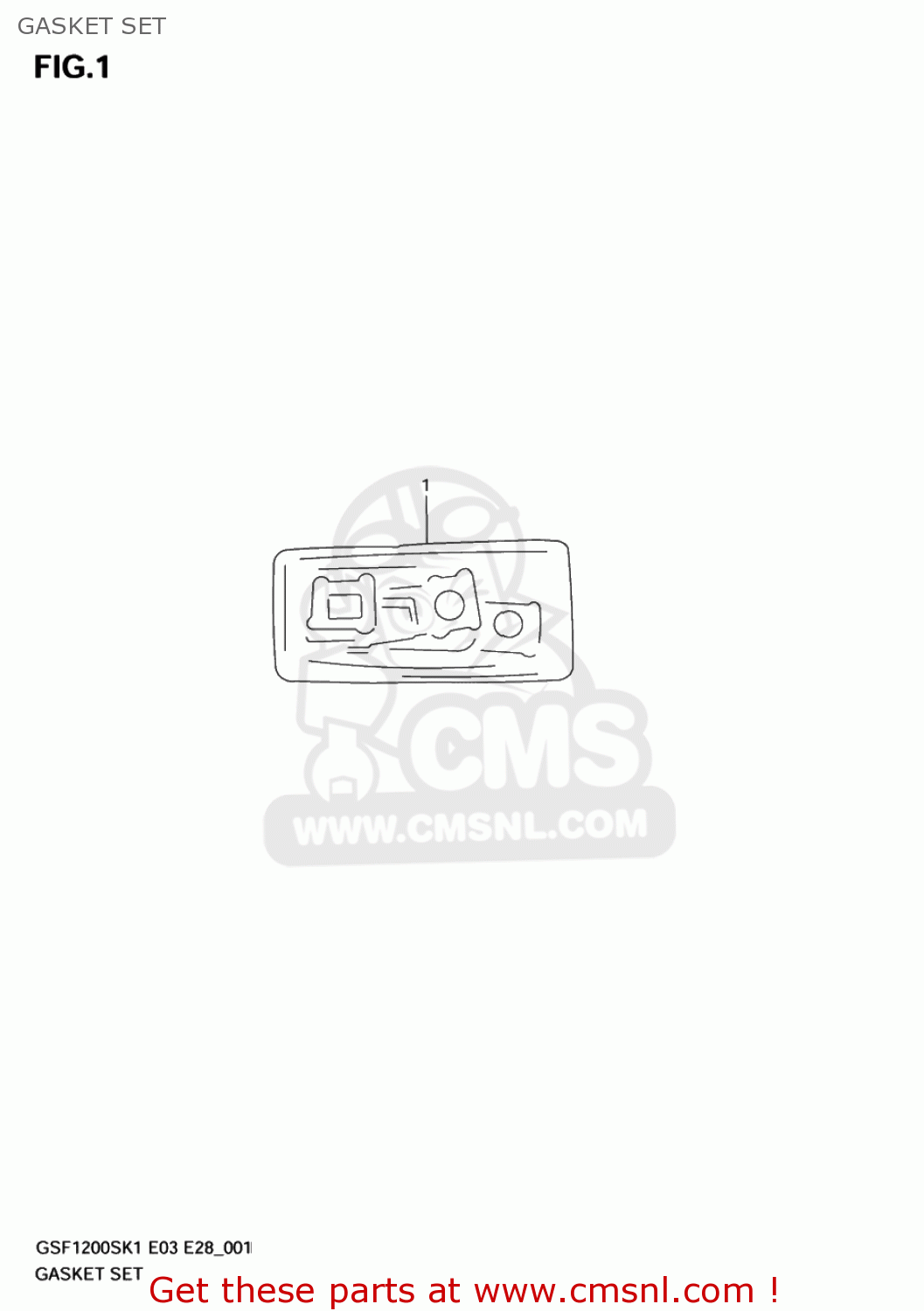 GASKET SET GSF1200S BANDIT 2001 (K1) USA (E03)