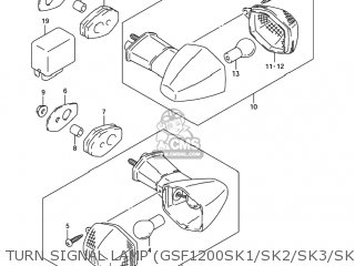 TURN SIGNAL LAMP (GSF1200SK1/SK2/SK3/SK4/SK5/SZK5) - GSF1200S BANDIT 2001 (K1) USA (E03)