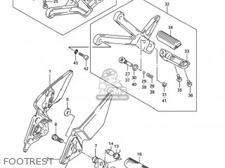 FOOTREST - GSF1200S BANDIT 2002 (K2) USA (E03)