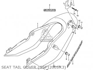 SEAT TAIL COVER (GSF1200SK3) - GSF1200S BANDIT 2002 (K2) USA (E03)