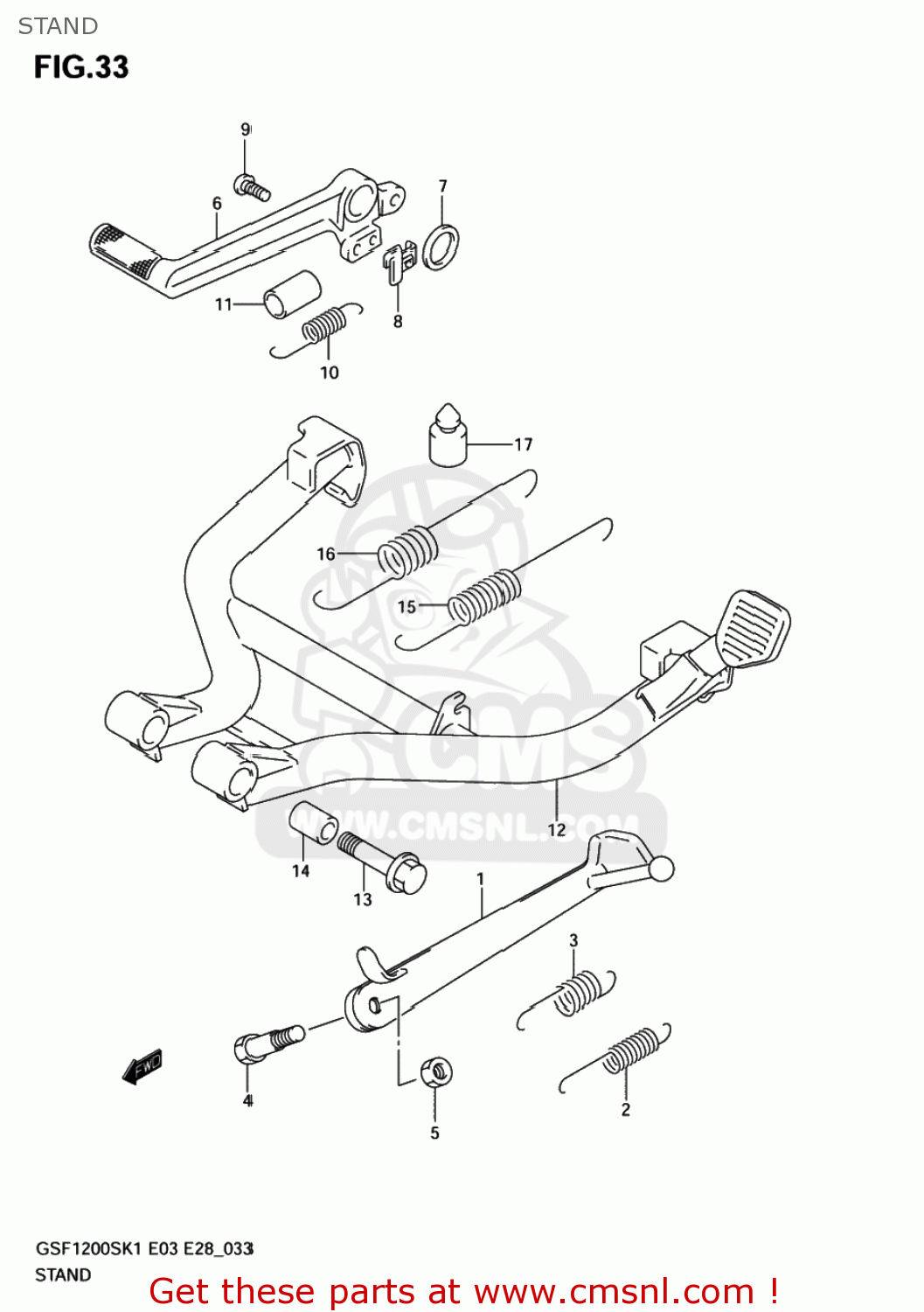 STAND GSF1200S BANDIT 2003 (K3) USA (E03)