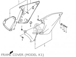 FRAME COVER (MODEL K1) - GSF1200S BANDIT 2003 (K3) USA (E03)