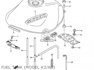 FUEL TANK (MODEL K2/K3) - GSF1200S BANDIT 2003 (K3) USA (E03)