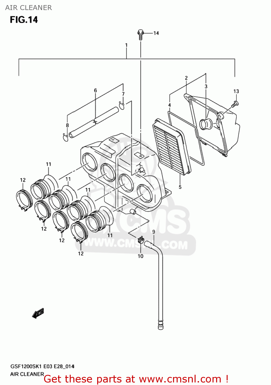AIR CLEANER GSF1200S BANDIT 2004 (K4) USA (E03)