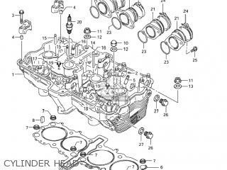 CYLINDER HEAD - GSF1200S BANDIT 2004 (K4) USA (E03)