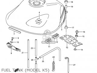 FUEL TANK (MODEL K5) - GSF1200S BANDIT 2005 (K5) USA (E03)