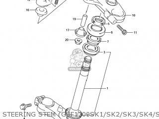 STEERING STEM (GSF1200SK1/SK2/SK3/SK4/SK5/SZK5) - GSF1200S BANDIT 2005 (K5) USA (E03)