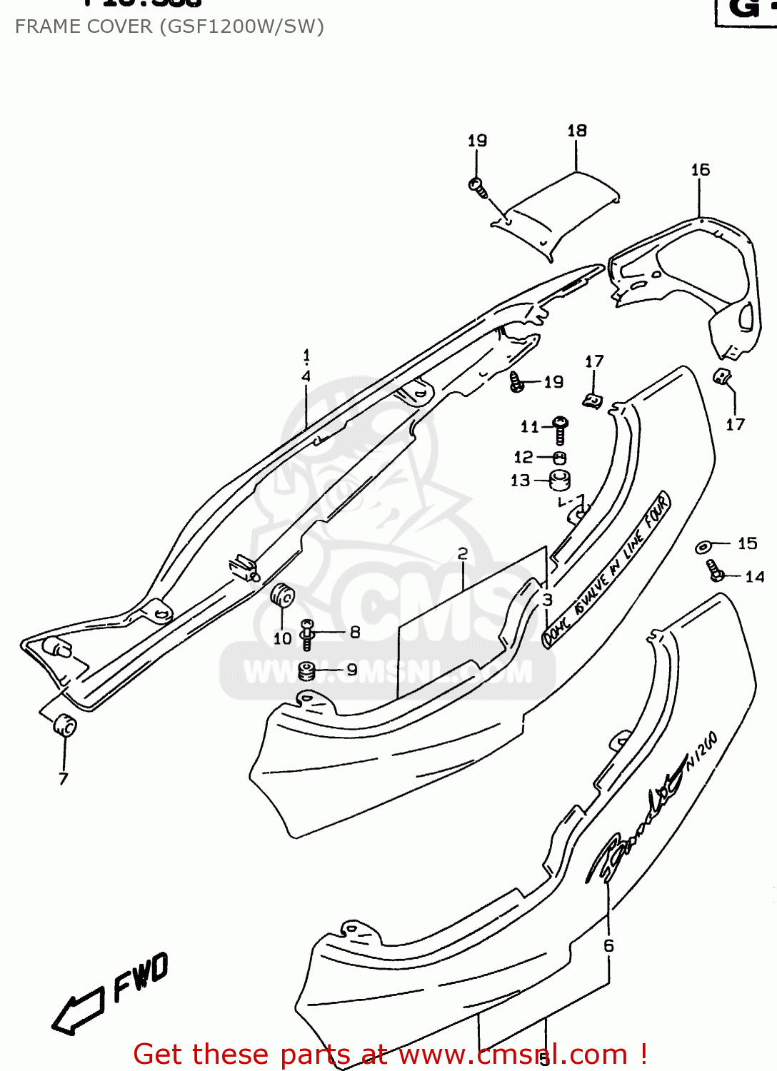 FRAME COVER (GSF1200W/SW) GSF1200SA 1996 (T)