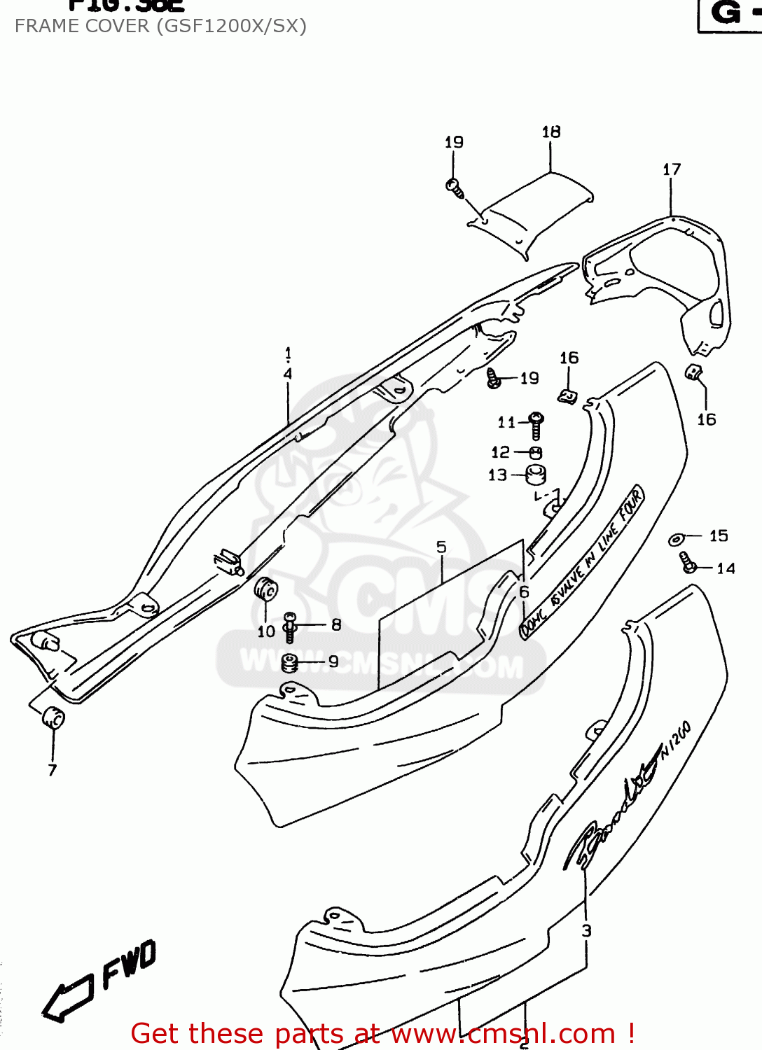 FRAME COVER (GSF1200X/SX) GSF1200SA 1996 (T)