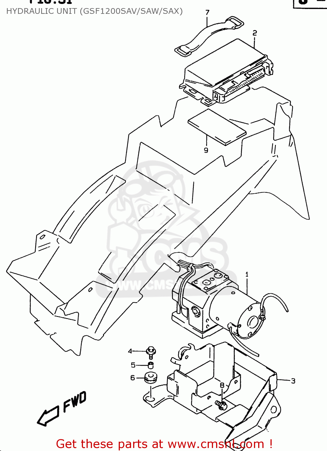 HYDRAULIC UNIT (GSF1200SAV/SAW/SAX) GSF1200SA 1996 (T)